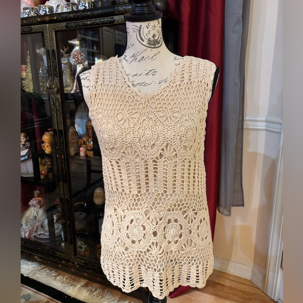 Croft & Barrow Crocheted Tank Top
